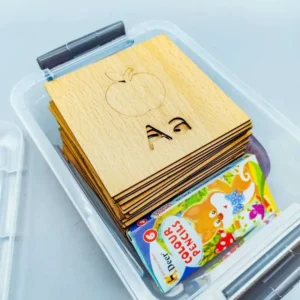 A to Z Alphabet Kids Wooden Drawing Stencils