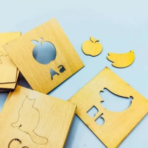 A to Z Alphabet Kids Wooden Drawing Stencils