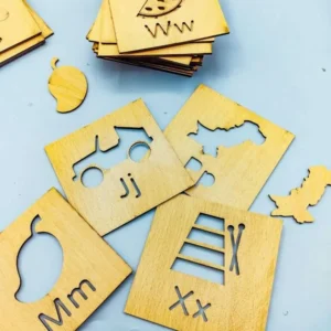 A to Z Alphabet Kids Wooden Drawing Stencils